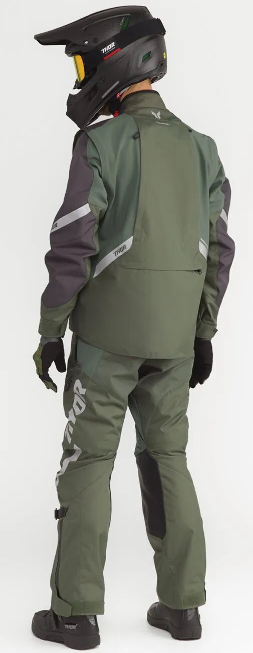 Thor Terrain Over-the-boot Dual Sport Pants - Charcoal Gray/Military Green