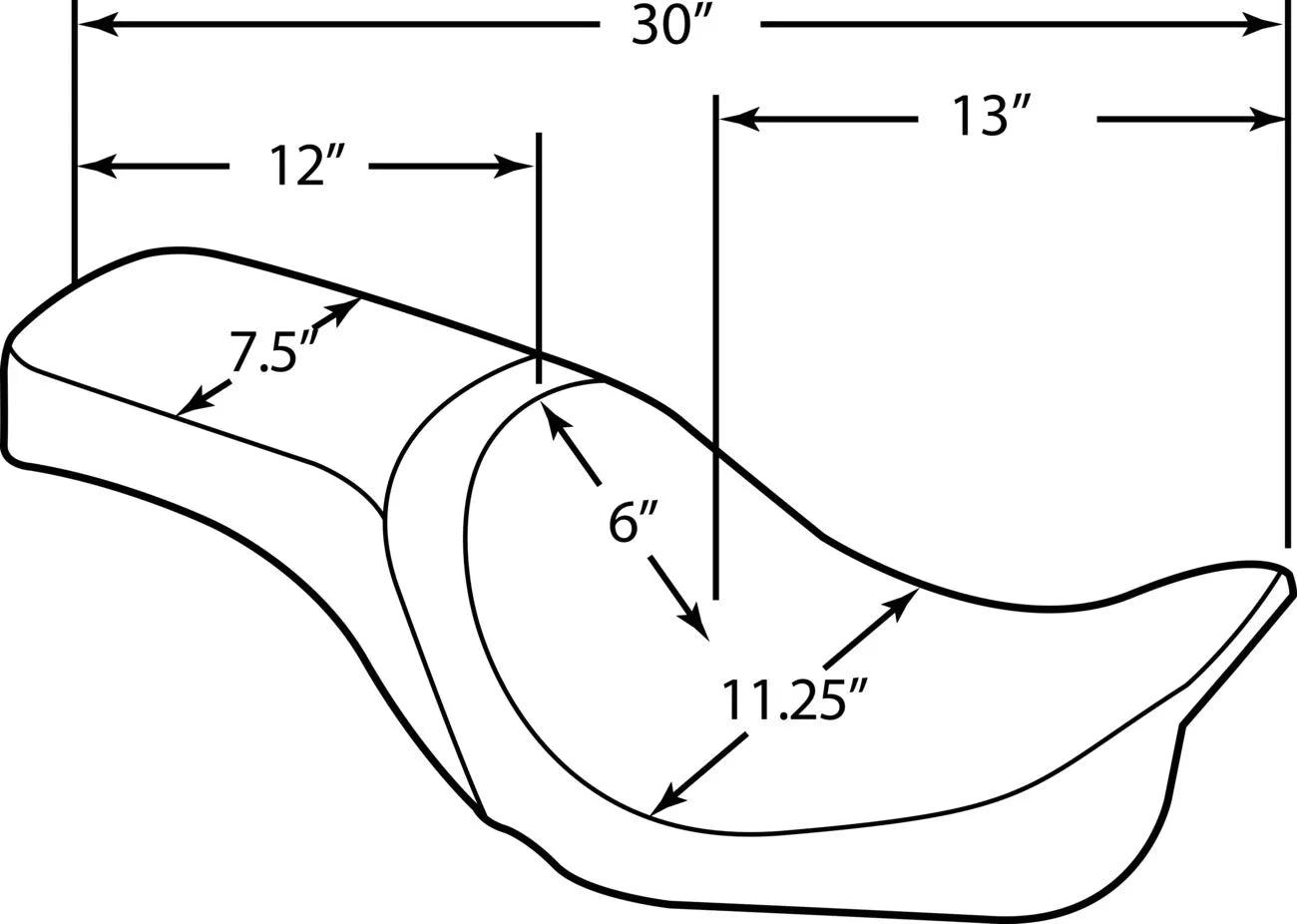 Drag Specialties Predator 2-up Seat