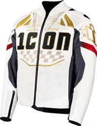 Icon Contra3™ Rizz Leather Motorcycle Jacket - Black/Red/Tan/White/Yellow