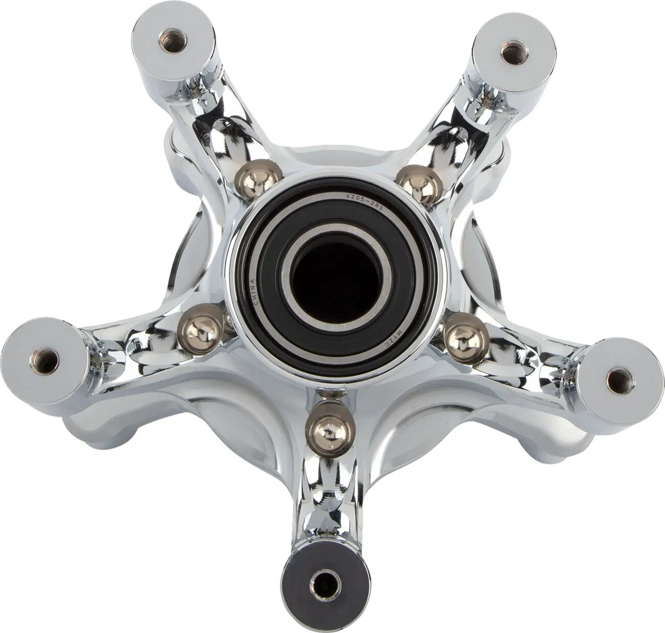 Arlen Ness Spider Wheel Hub - Chrome, Dual Disc