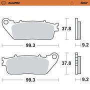 Moto-master Roadpro Sinter Brake Pad Rear