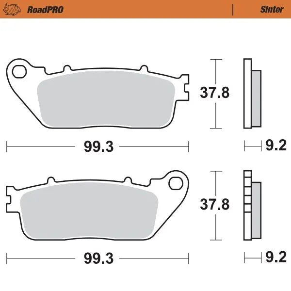 Moto-master Roadpro Sinter Brake Pad Rear