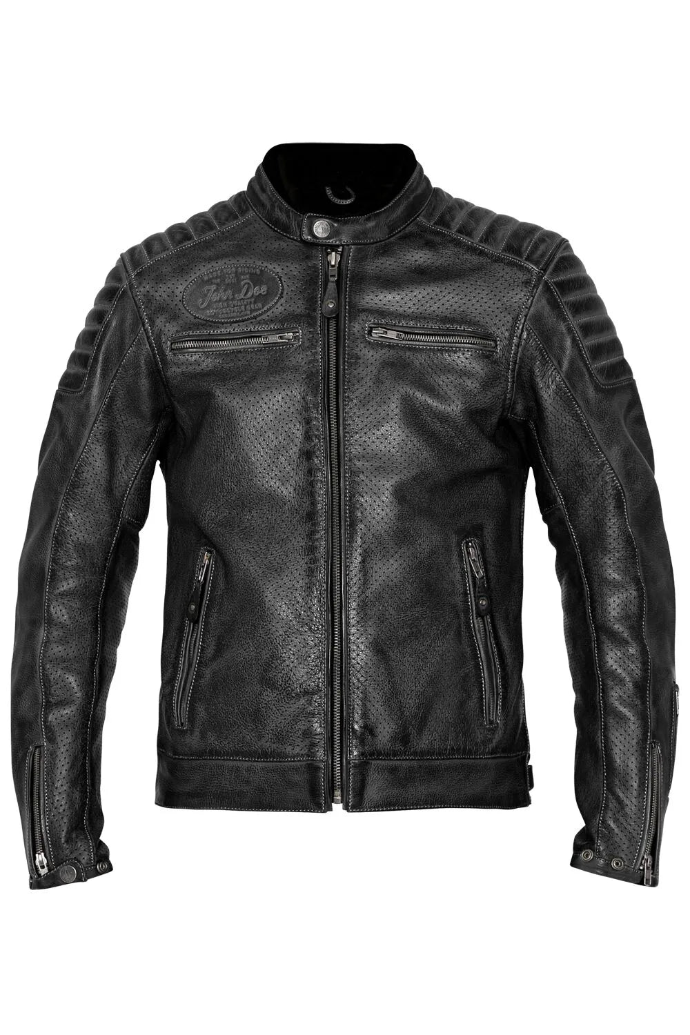 John Doe Storm Leather Jacket For Men - Black