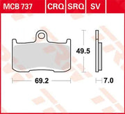 Trw Sv Series Sintered Brake Pads For Front Brake