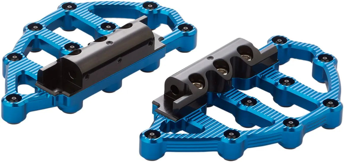 Arlen Ness Mx Billet Floorboards - Blue Anodized