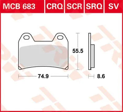 Trw Crq Series Carbon Race Brake Pads