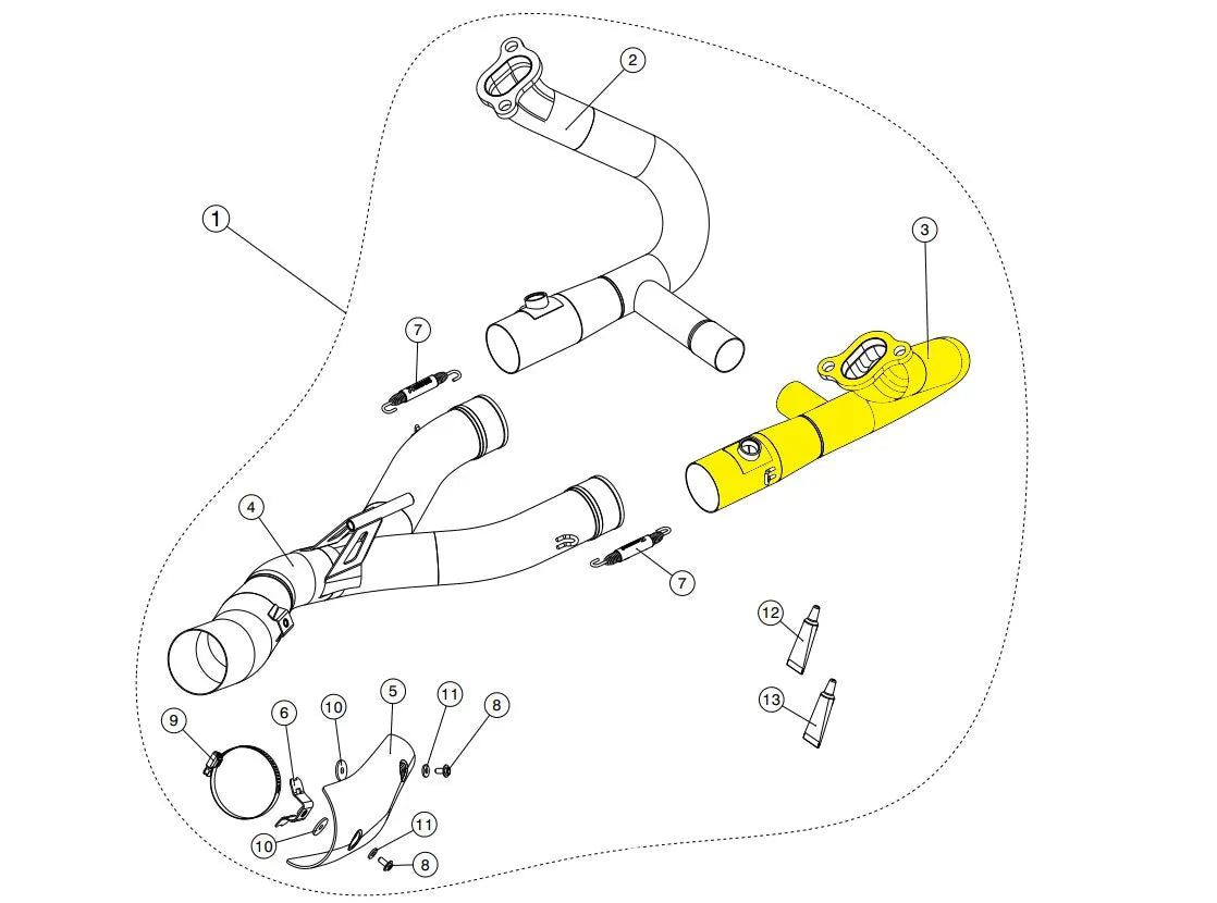 Akrapovic H-b12r4r Headpipes And Collectors For Exhausts