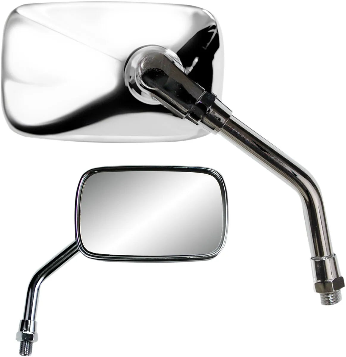 Parts Unlimited Mini Rectangular Motorcycle Mirror