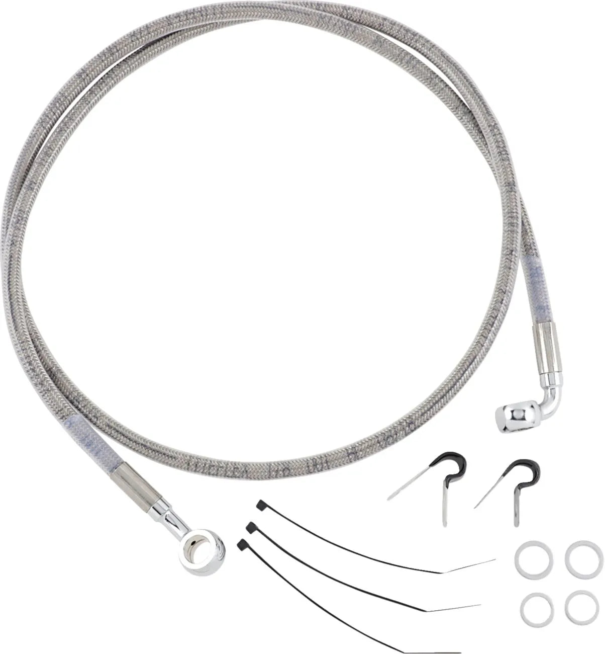 Drag Specialties Stainless Steel Front Brake Line Kit