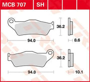 Trw Sh Series Sintered Rear Brake Pads