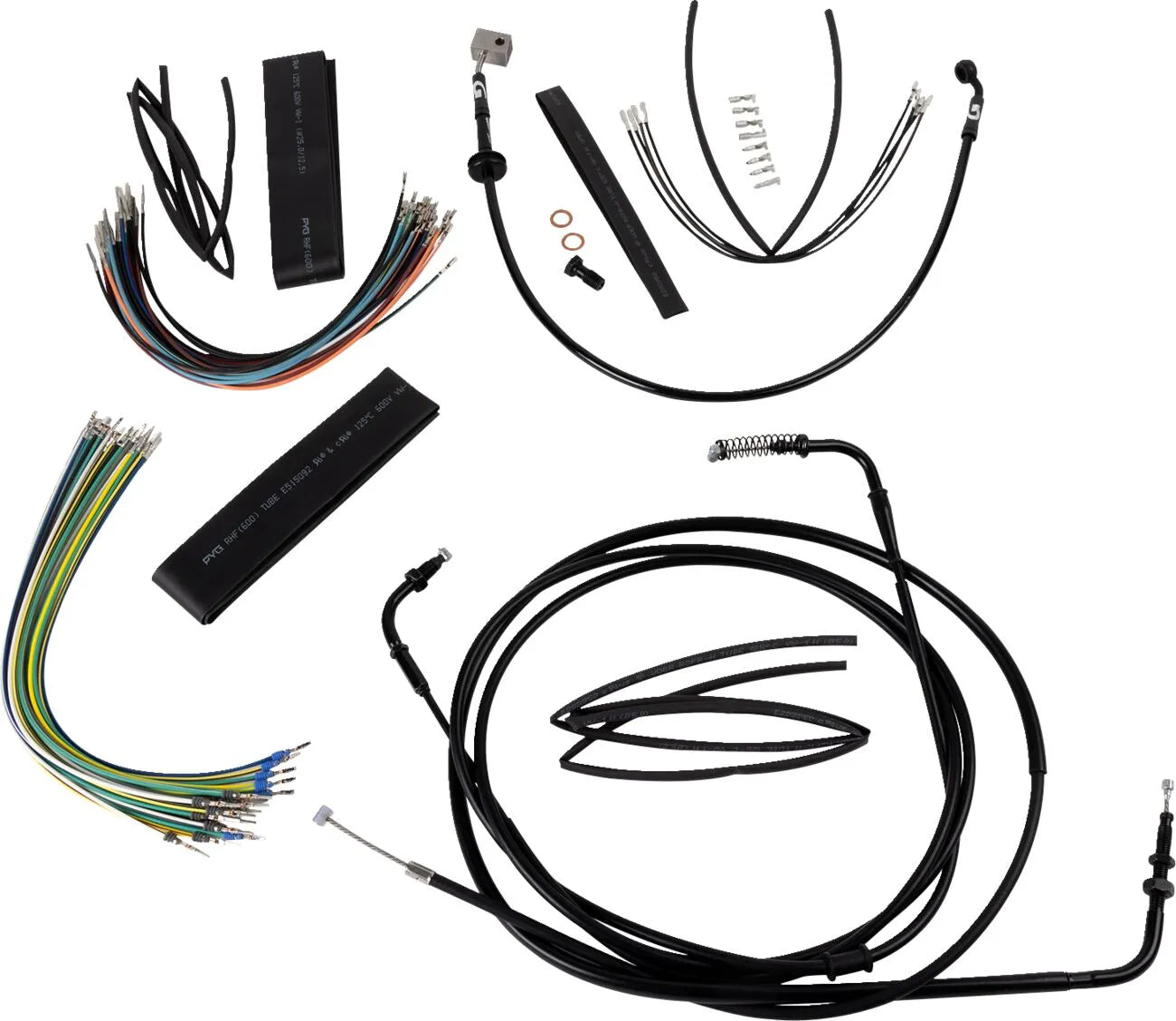 Burly Brand Extended Cable Kit For Honda Rebel 12" Apes