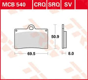 Trw Sv Series Sintered Brake Pads - Front
