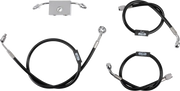 La Choppers Black Braided Brake Line Kit With Abs