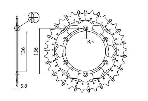 Sunstar Works Z Steel Rear Sprocket 520