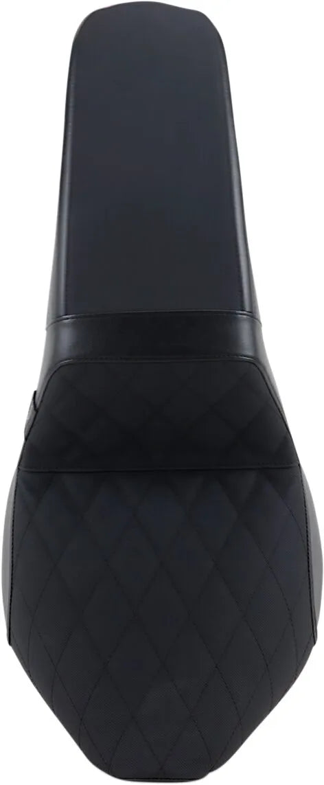 Le Pera Kickflip Seat - Black Vinyl, Diamond Stitch