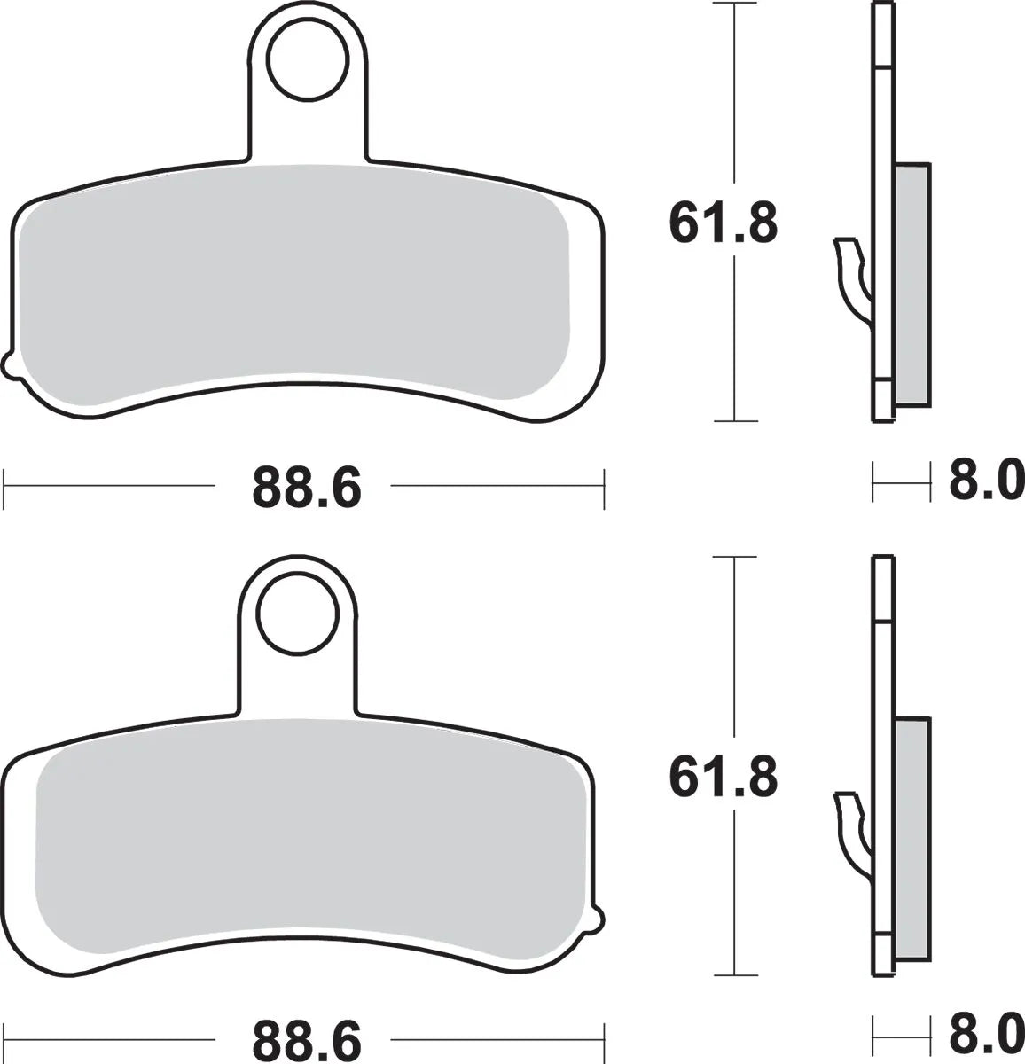 Sbs Sintered Metal Brake Pads For Harley/buell
