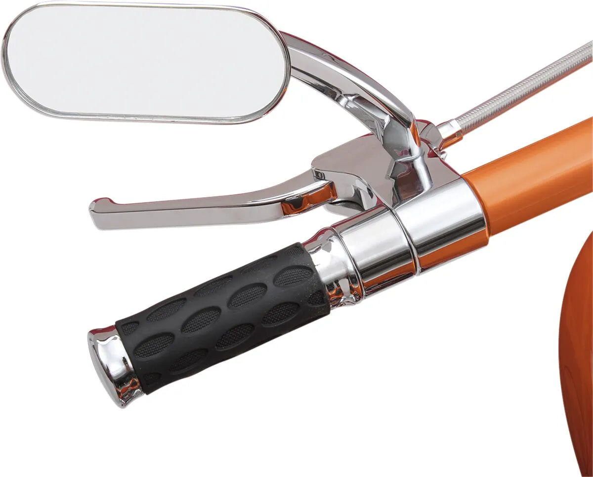 Drag Specialties Oval Mirror - Chrome Billet Aluminum