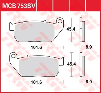 Trw Sv Series Sintered Brake Pads For Front Brake