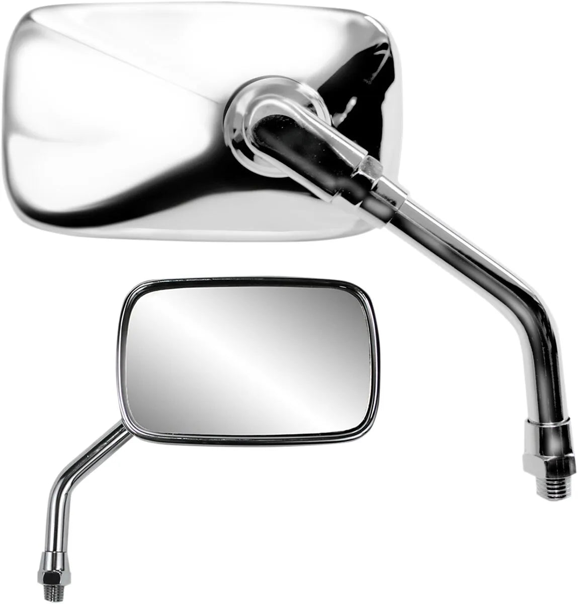 Parts Unlimited Mini Rectangular Motorcycle Mirror