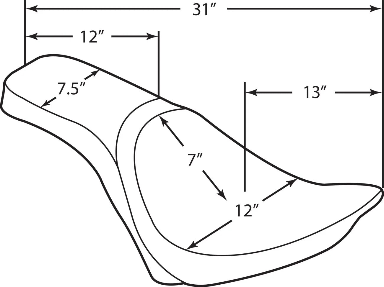 Drag Specialties Predator 2-up Seat