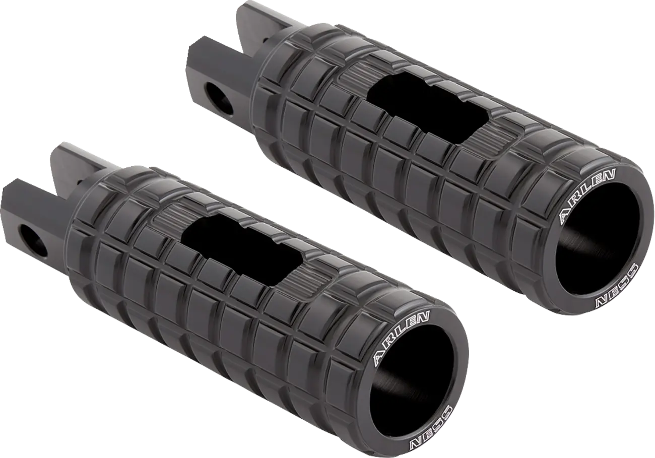 Arlen Ness Speedliner Foot Pegs - Black Anodized