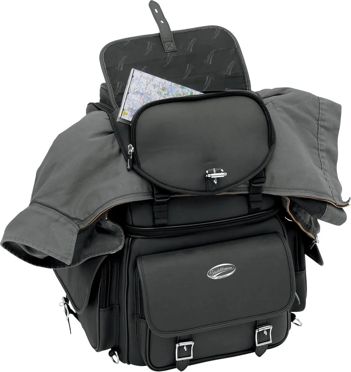 Saddlemen Br3400ex Sissy Bar Bag With Backrest