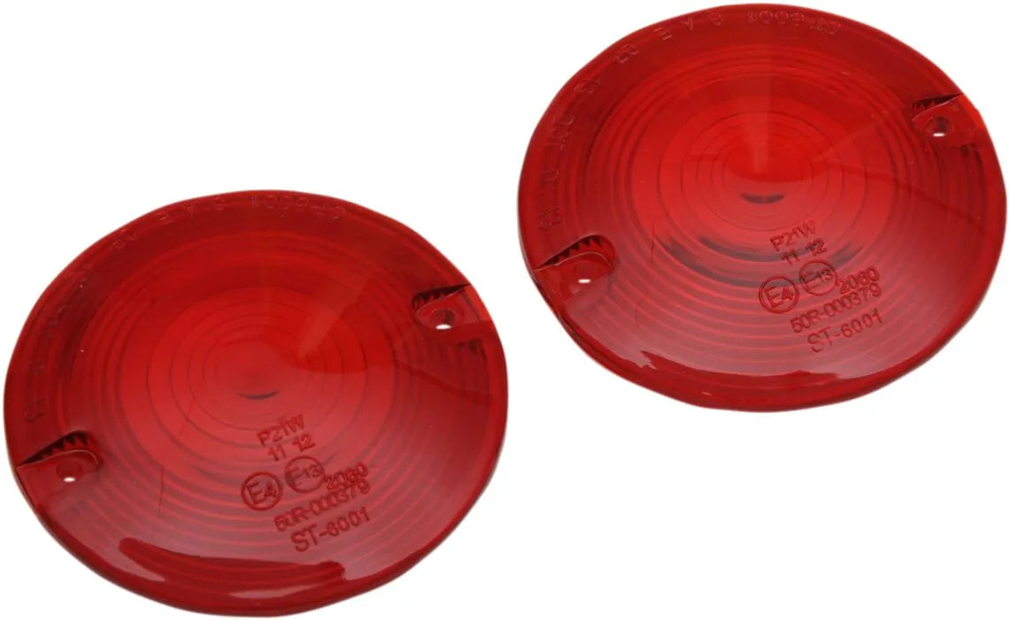 Drag Specialties Red Turn Signal Lenses