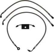 La Choppers Midnight Braided Brake Line Kit With Abs