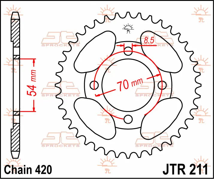 Jt Sprockets Steel Rear Sprocket - 39t