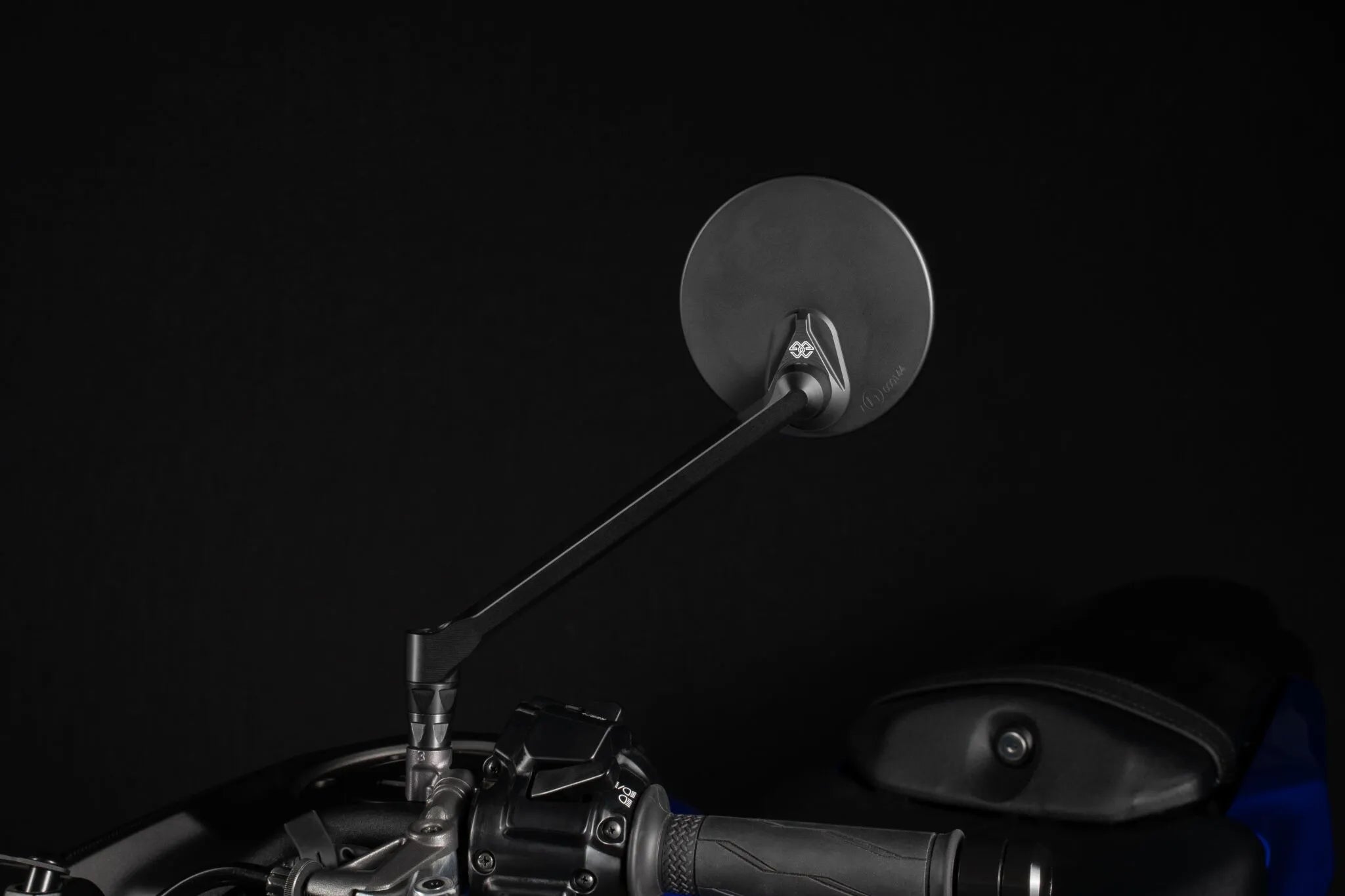 Gilles Tooling Moon Mirror M8 Handlebar End Black