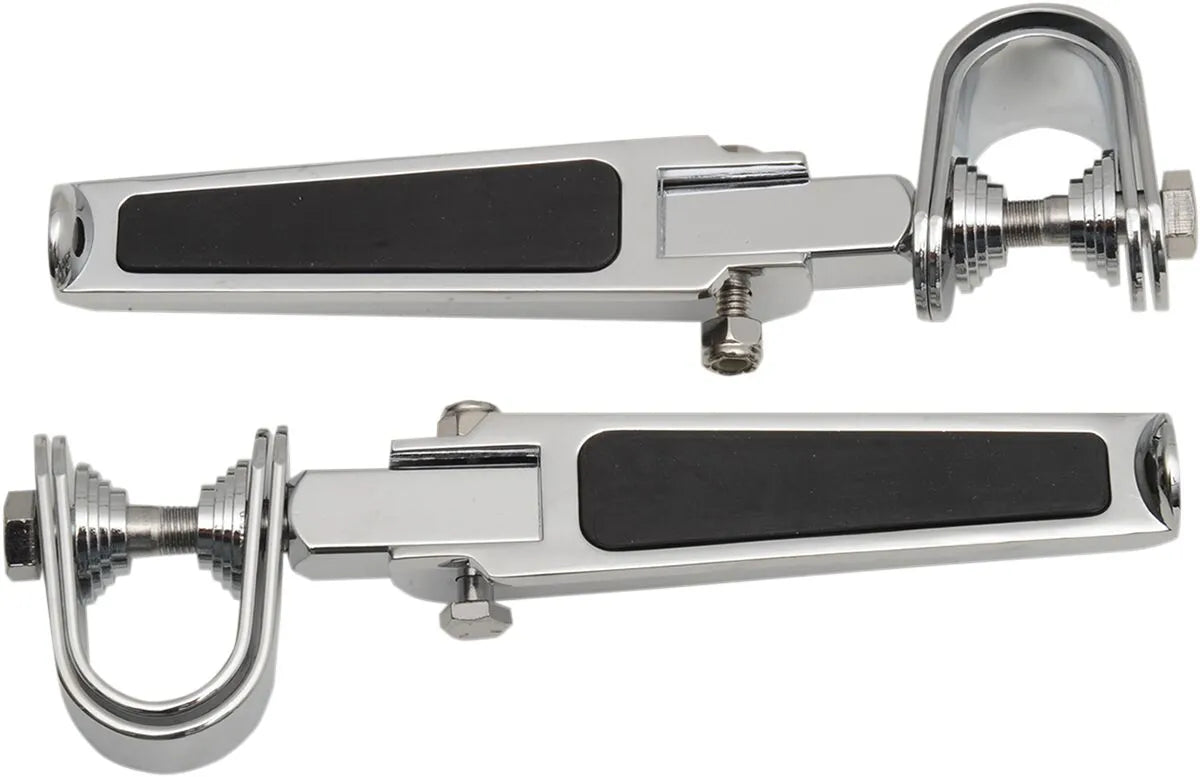Drag Specialties Foot Pegs - Chrome, Rubber Inlay