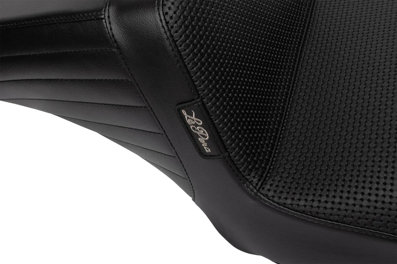 Le Pera Kickflip Seat - Black Vinyl, Basketweave