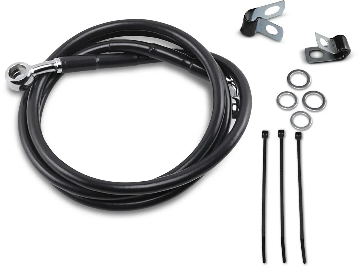 Drag Specialties Extended Brake Line Kit 50" Black Vinyl