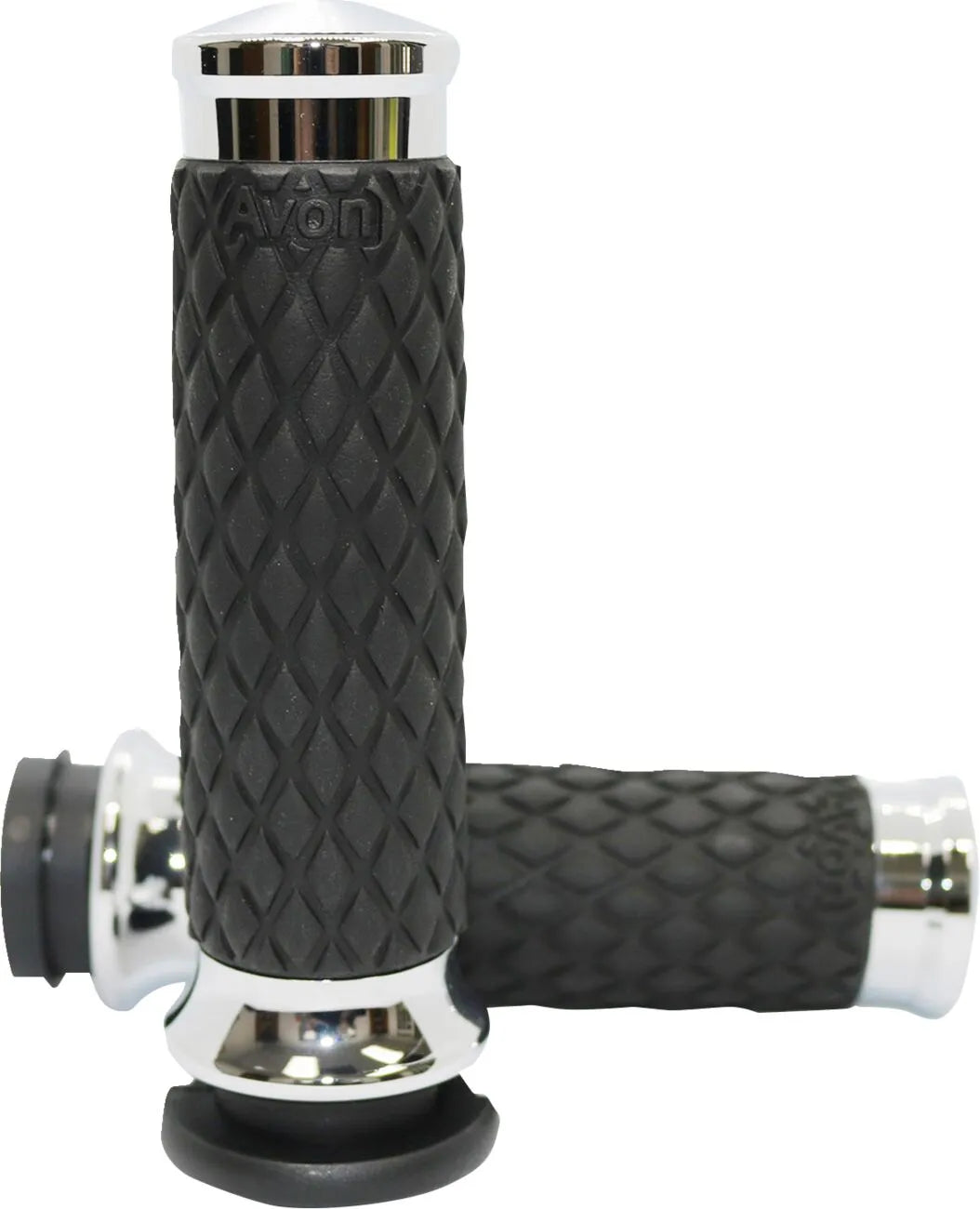 Avon Grips Diamond Contour Grips - Chrome/black