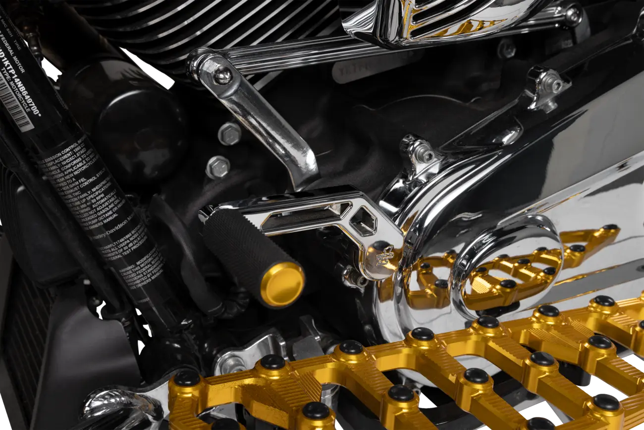 Arlen Ness Mx Billet Floorboards - Gold