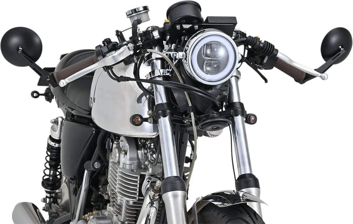 Daytona Bar End Mirror - Black Aluminum