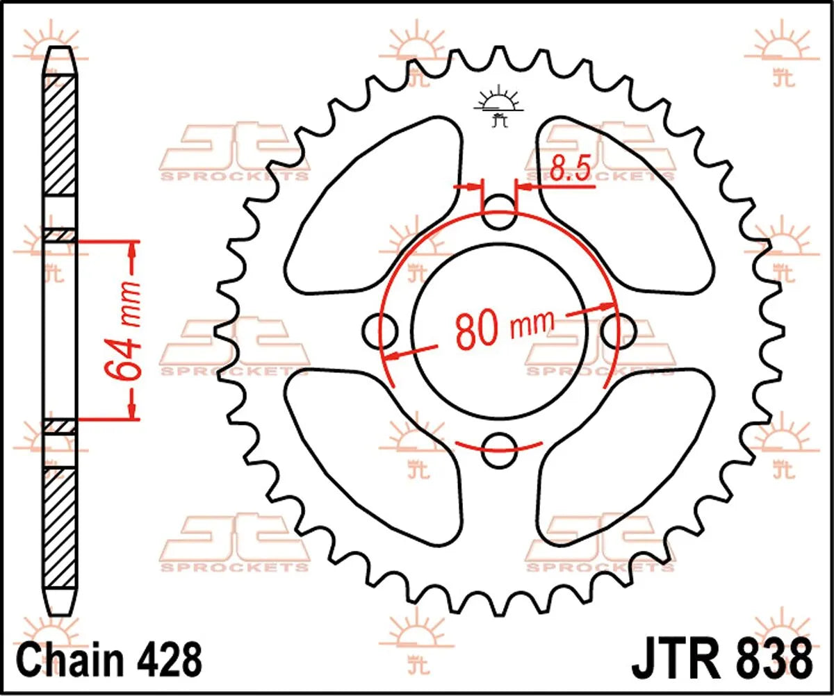 Jt Sprockets Steel Rear Sprocket 39t
