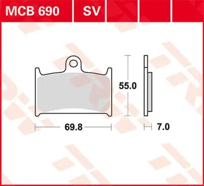 Trw Sv Series Sintered Brake Pads - Front