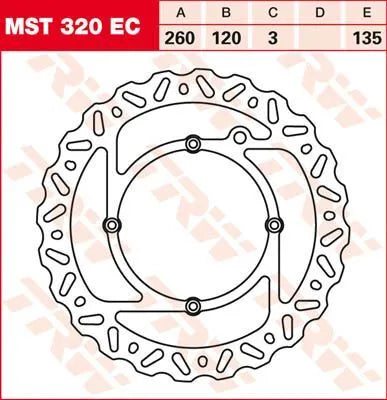 Trw Ec Cross Design Brake Rotor For Motocross/enduro