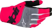Alpinestars Techstar Mx Gloves - Black/Gray/Fluorescent Pink
