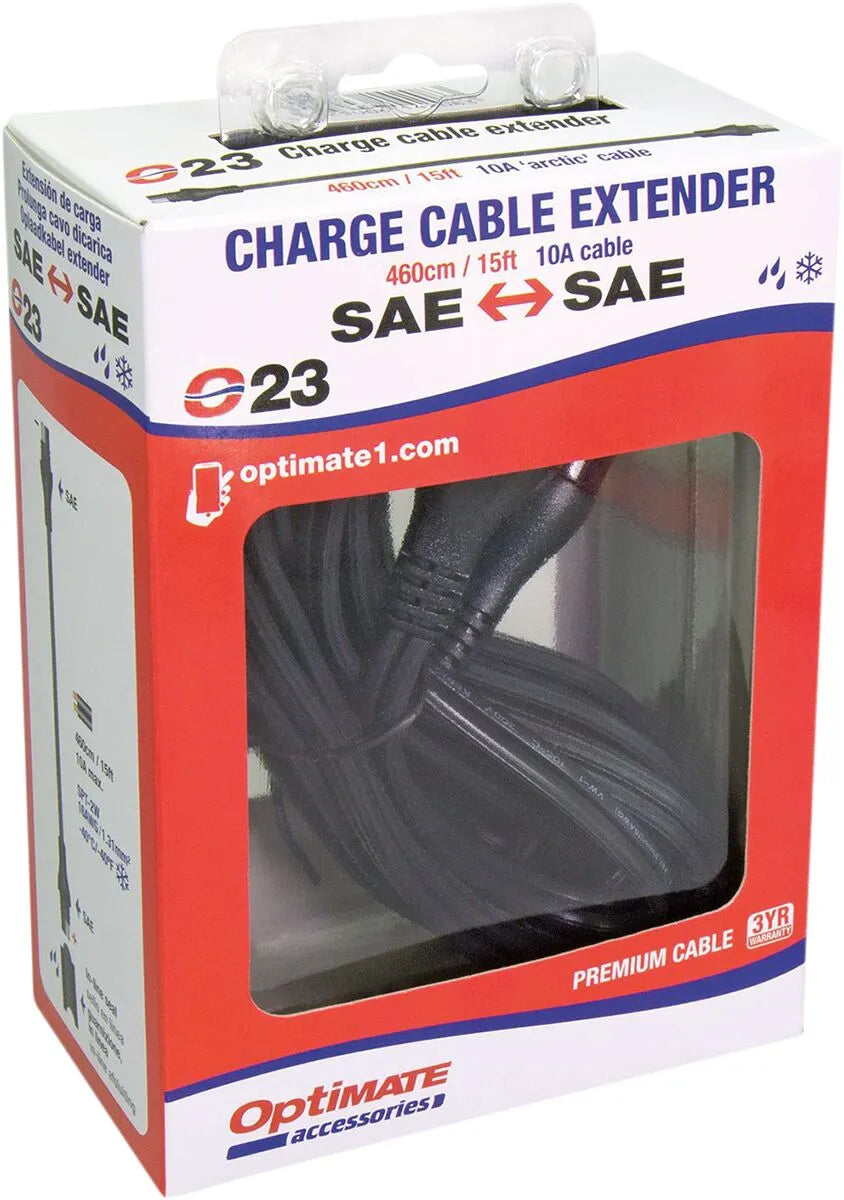 Tecmate Optimate Charger Cable Extension - 15'