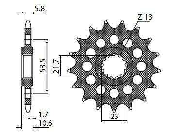 Sunstar Powerdrive Countershaft Sprocket