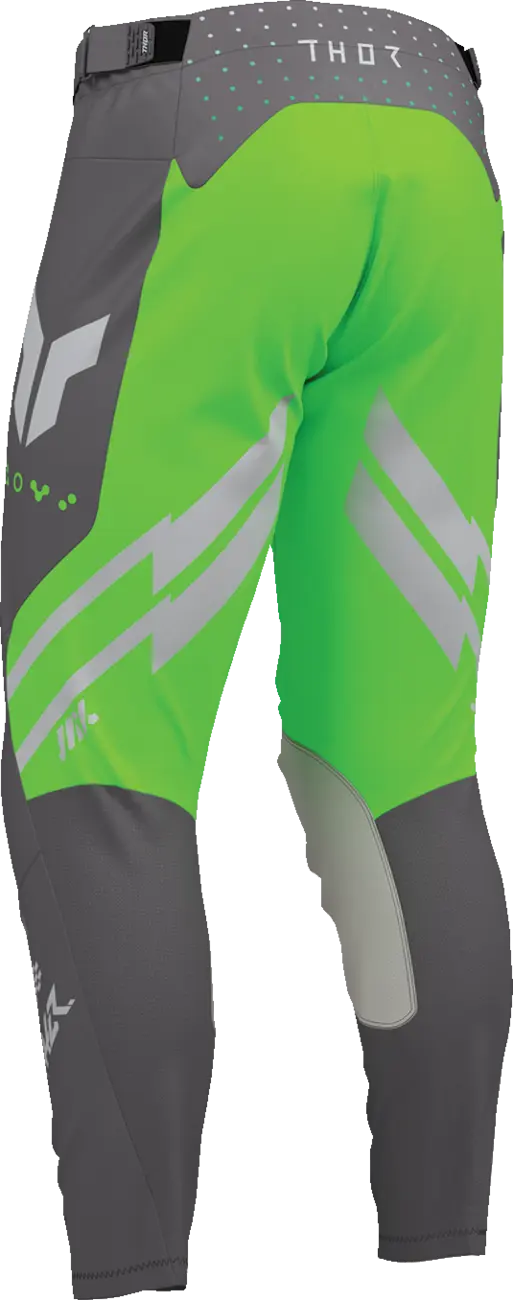 Thor Launchmode Futura Pants - Light Gray/Fluorescent Green/Charcoal Gray