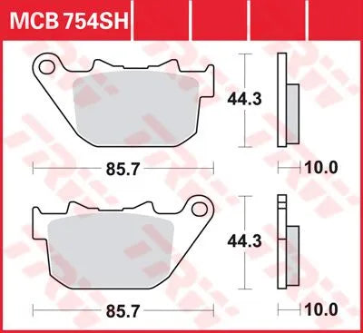Trw Sh Series Sintered Rear Brake Pads