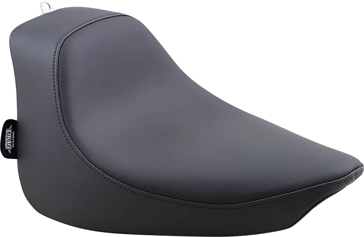 Drag Specialties Solo Seat - Black Leather Vinyl