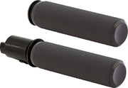 Arlen Ness Knurled Grips - Black Anodized