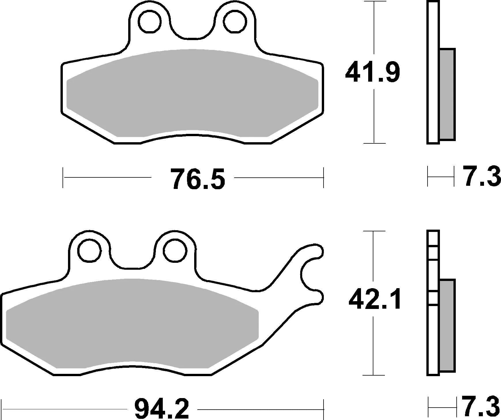 Sbs Hf Street Ceramic Organic Brake Pads