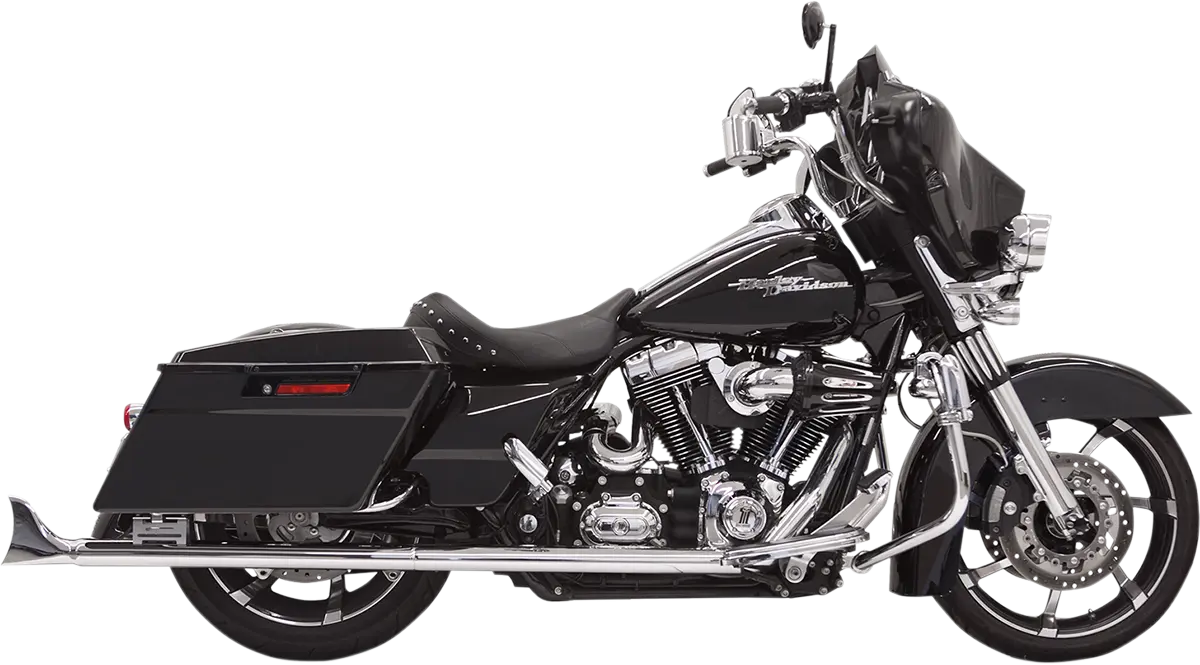 Bassani Xhaust Fishtail Slip-on Mufflers Chrome