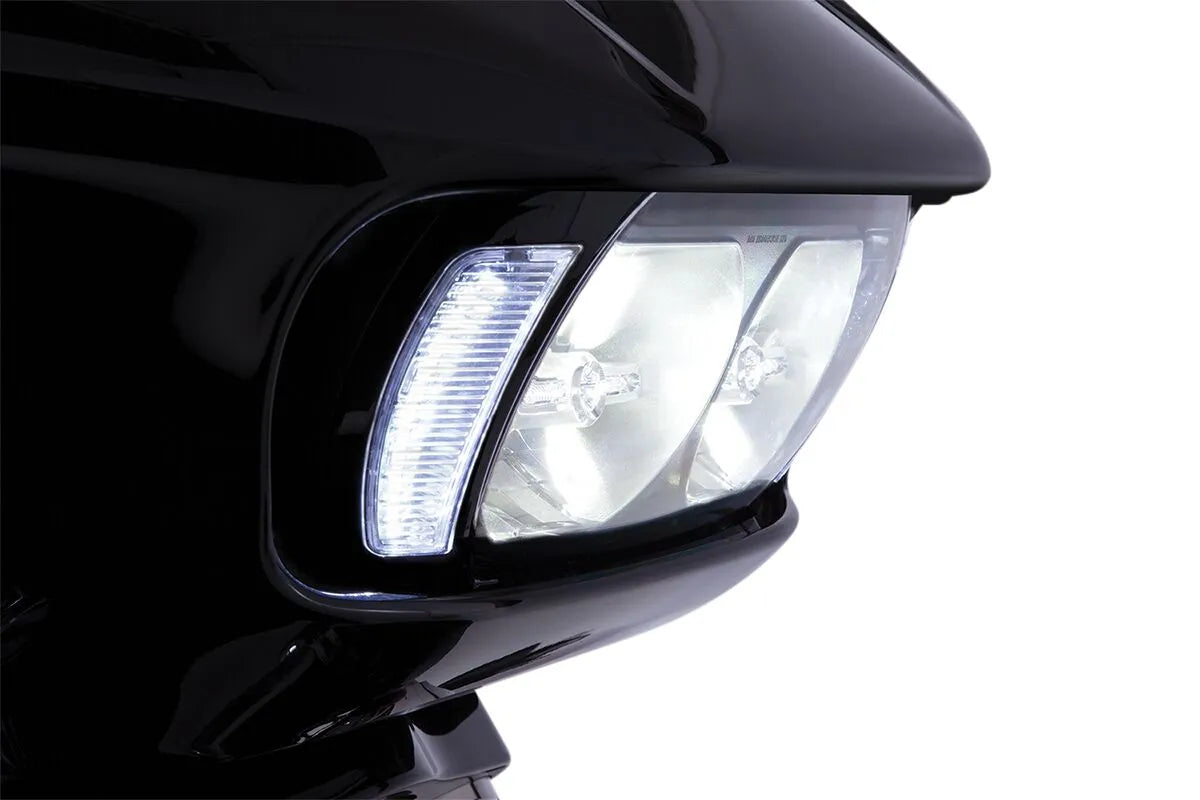 Ciro Fang® Headlight Bezels - White/amber Led