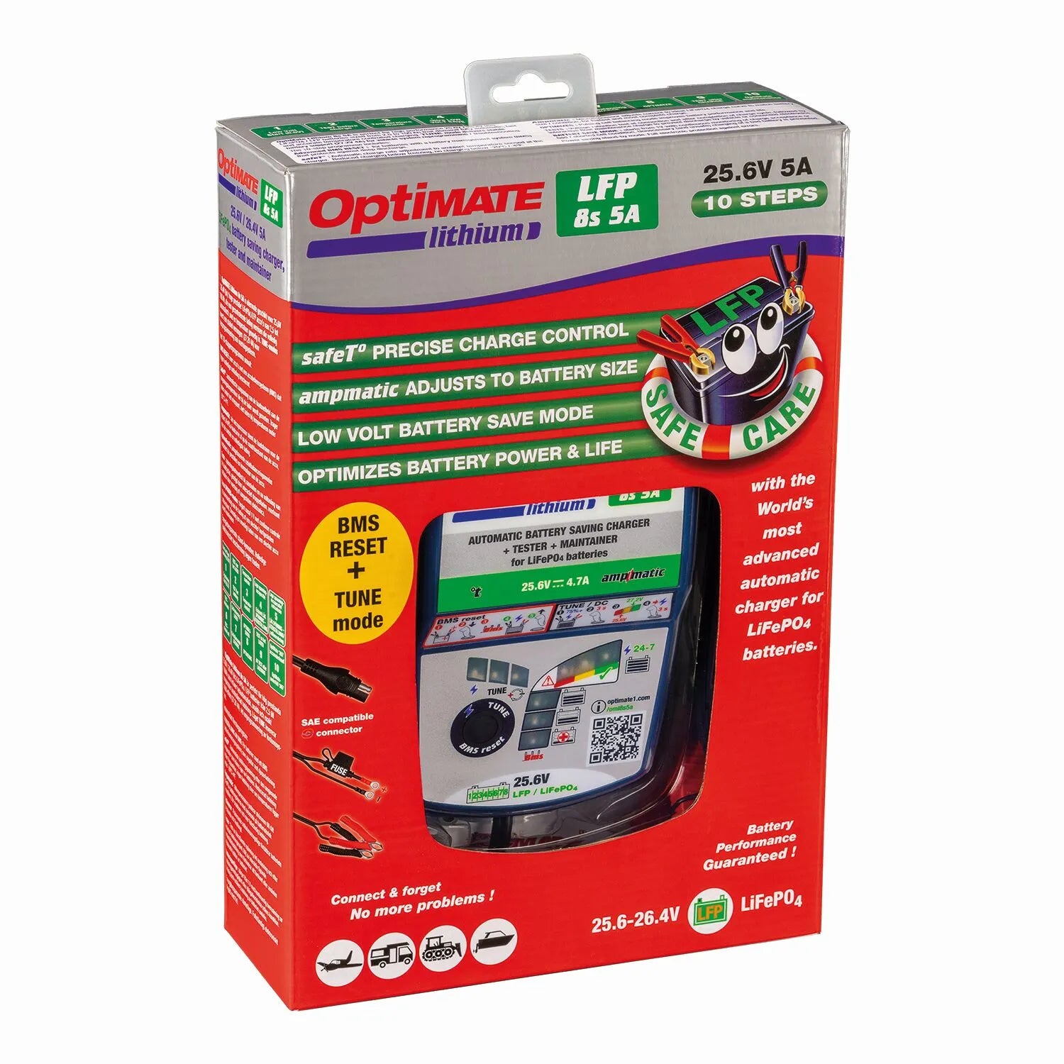 Tecmate Optimate Lithium Lfp 8s 5a Battery Charger